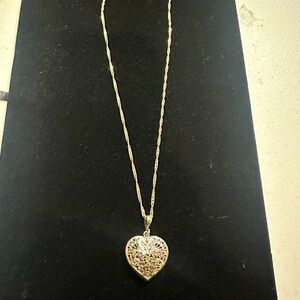 Sterling silver necklace with heart